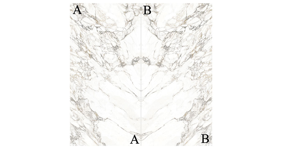 arabascato visio matte bookmatched porcelain 3
