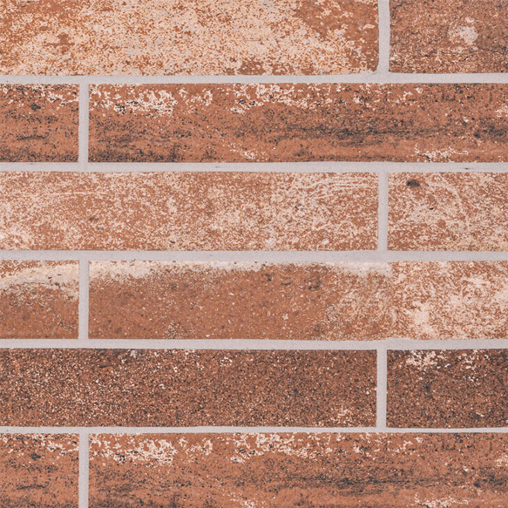 red brick 2x18 brickstone porcelain variation