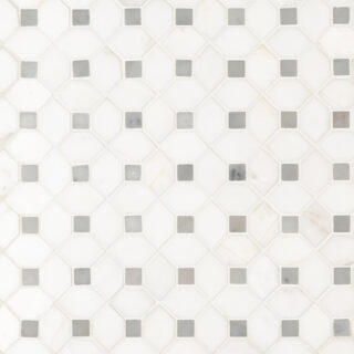 Bianco Dolomite Dotty Pattern Mosaic