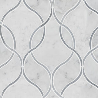 Carrara White Ellipsis Tile