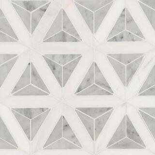Carrara White Geometric Tile