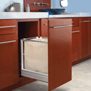 Aluminum Bottom Mount Canvas Hamper