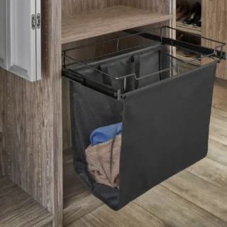 Black Canvas Hamper Pullout